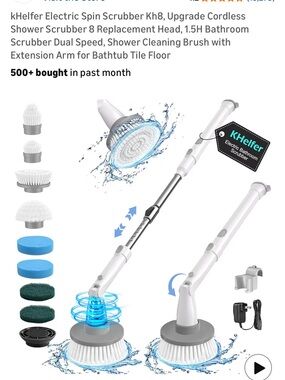 Amazon Electric Spin Scrubber in White and Blue